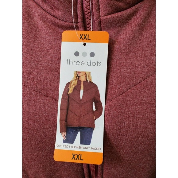 Three Dots Women's Pink Polyester Long Sleeve Full Zip Front Casual Jacket 2XL - Picture 2 of 11